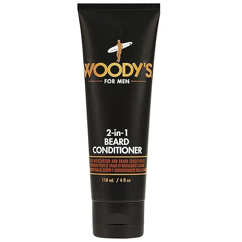 Woody's 2-in-1 Beard Conditioner for Men - Beard Softener for Men, Moisturizes & Conditions Dry Flaky Beards with Botanicals, 4fl oz
