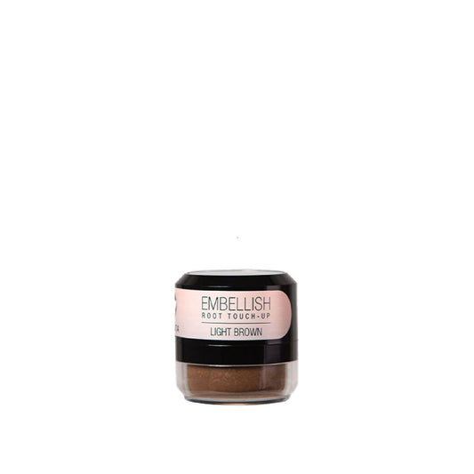 Calista Embellish Root Touch-Up, Temporary Gray Coverage & Thinning Concealer, Fibrous Formula for Fuller-Looking Hair, Water-Resistant, Light Brown