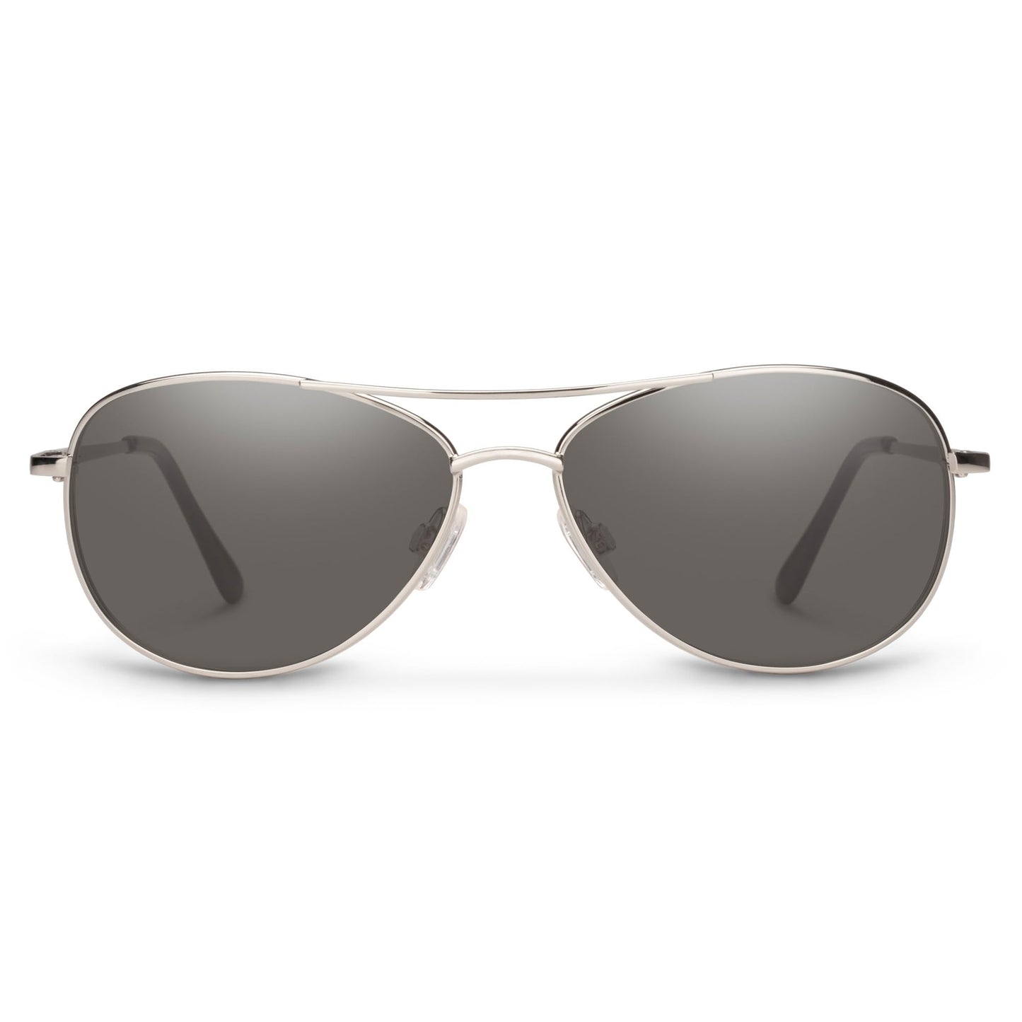 Suncloud Patrol Polarized Sunglasses - 100% UV Protection - Comfortable Fit, Trendy Design - for Men & Women - Silver + Polarized Gray Lenses