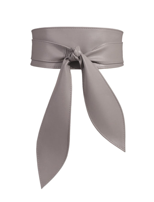 FASUND Womens Faux Leather Wide Cinch Belt Waistband Lace Up Wrap Around Obi Bowknot Belts for Dress Jumpsuit