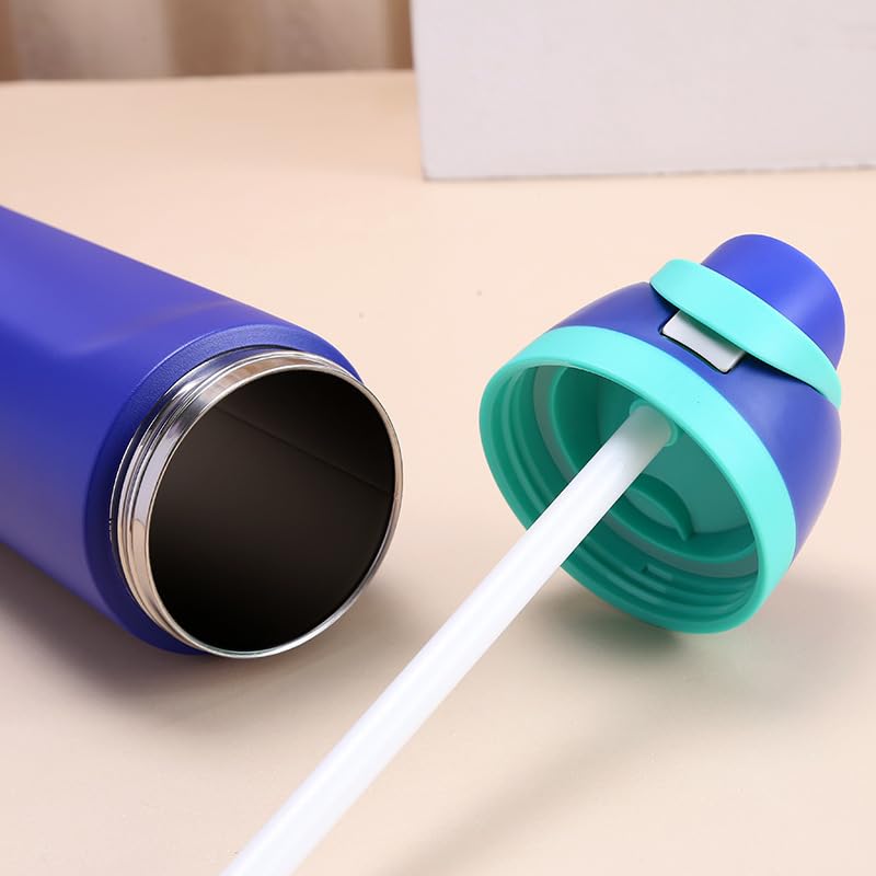 AGASMART 20 Oz Insulated Stainless Steel Water Bottle with Leak Proof Lid, Carry On and Push Button, One-handed Operation, Travel Water Bottle