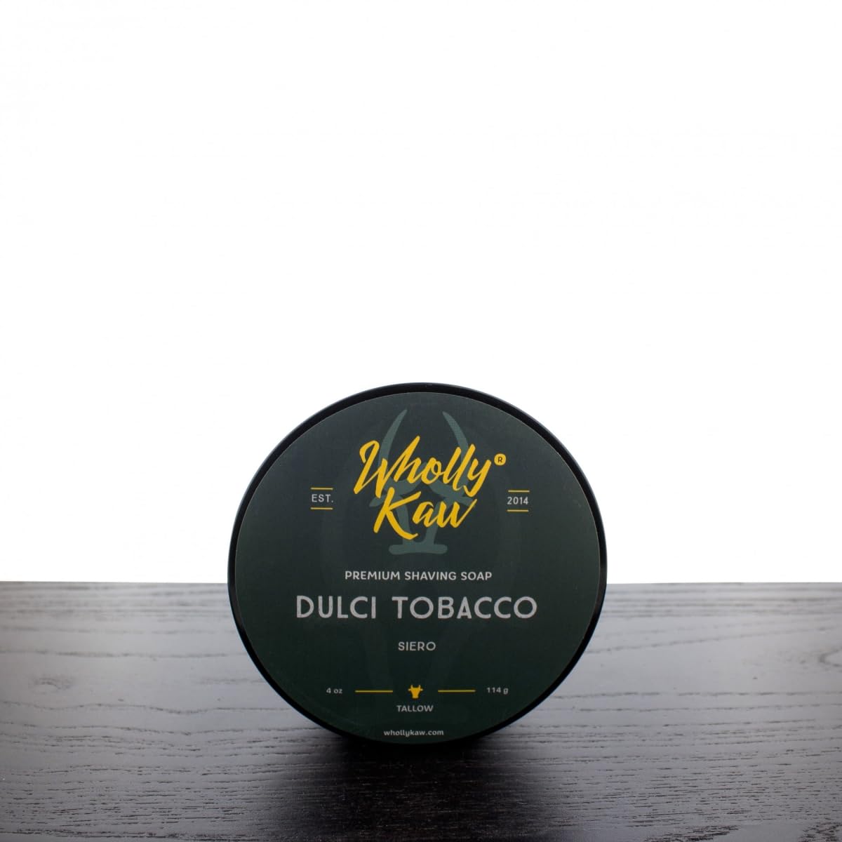 Wholly Kaw Shaving Soap, Dulci Tobacco, 4oz (Siero Base)