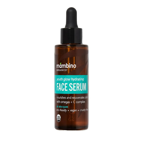 Mambino Organics Youth Glow Hydrating Serum, Vitamin C Face Serum with Marula, Rosehip Oil, Revitalizing Skin, Fades Dark Spots, Smooths Texture