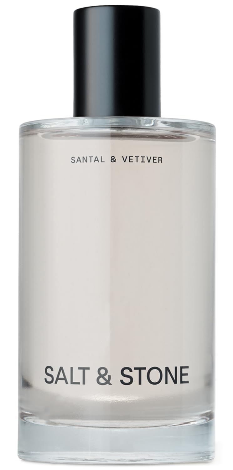Salt & Stone Body Mist | Santal & Vetiver | Skincare Infused Hair & Body Spray for Women and Men | Hydrating Fragrance with Glycerin and Red Algae | Beauty and Personal Care Salt & Stone