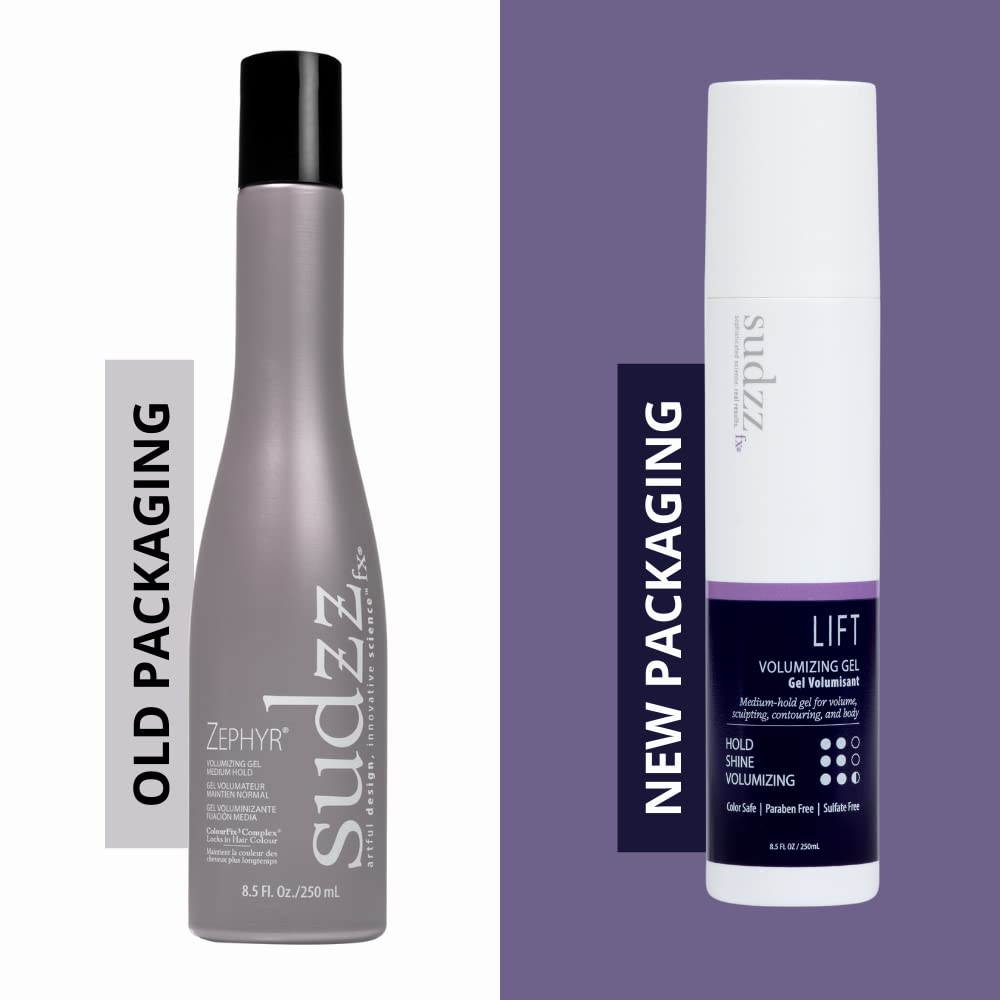 SUDZZFX LIFT Volumizing Gel, 8.5 Fl Oz (Formerly Zephyr) - Spray for Fine Hair Shine & Medium Hold - Thickening Formula for Men & Women