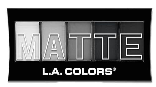 L.A. COLORS 5 Color Matte Eyeshadow Palette, Black Lace CEM475