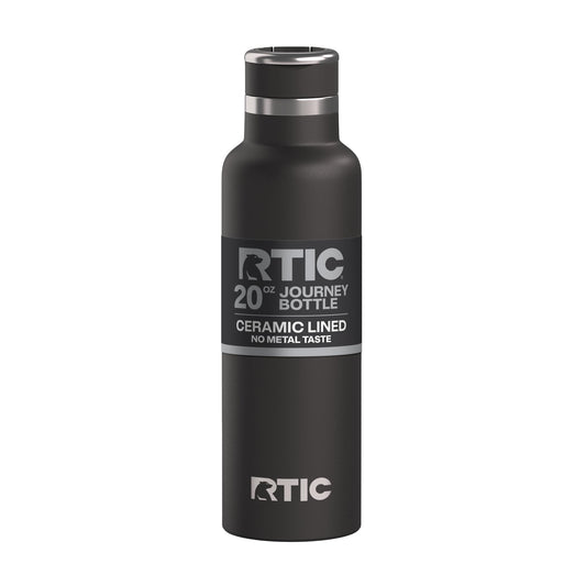 RTIC 20oz Journey Bottle Metal Ceramic Lined Stainless Steel Vacuum Insulated, BPA Free, Reusable, for Water, Hot and Cold Drinks, Travel, Sports