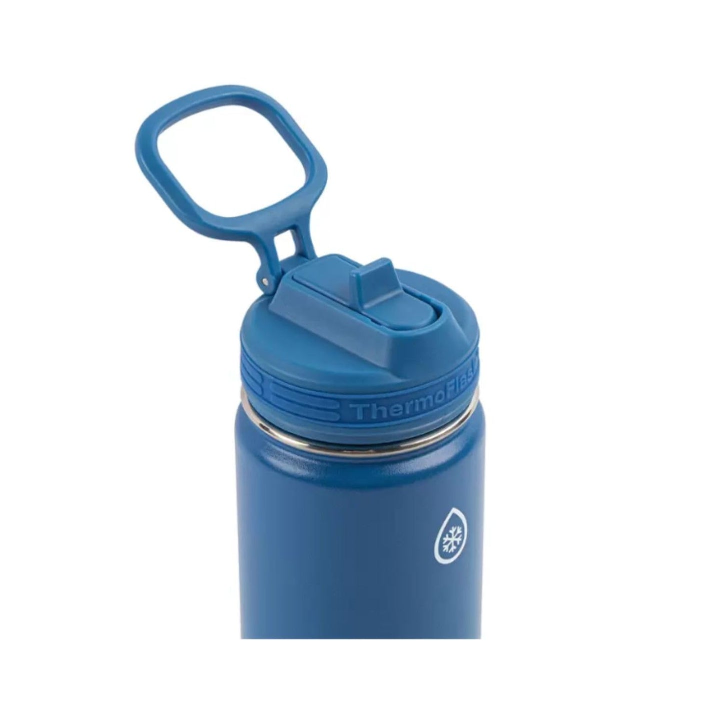 Thermoflask Set of 2 16 oz Stainless Steel Bottles (White/Blue)