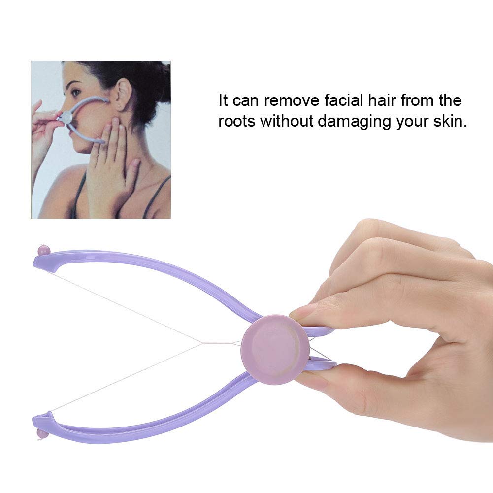 Facial Hair Removal for Women Facial Neck Hair Removel Cotton Threading Epilator Hair Removing Tool with 10 Cotton Lines (glasses case) Beauty and Personal Care Uxsiya