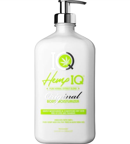 HEMP IQ Original Body Moisturizer | 100% Pure Hemp Seed Oil | Ultra-Hydrating Daily Moisturizer 18.25 oz.