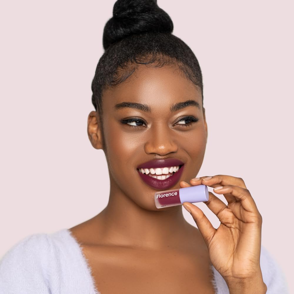 florence by mills Be A VIP Velvet Liquid Lipstick, We Stan (berry), 0.13 oz/ 3.8g