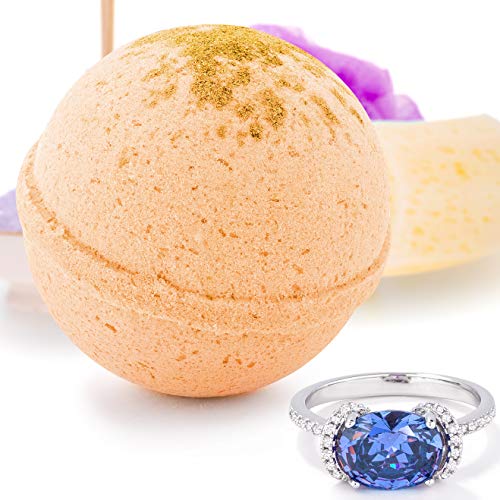 Bauble Bomb's Spiced Apple Jewelry Surprise Deluxe X Large 9 oz Bath Bomb Fizzies Made in USA, Cruelty Free! Ring Size 10