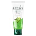2 X Biotique Bio Neem Purifying Face Wash Fresh-foaming, 100% Soap-free Antibacterial Prevent Pimples Cleansing Gel (50ml X 2 Pack)