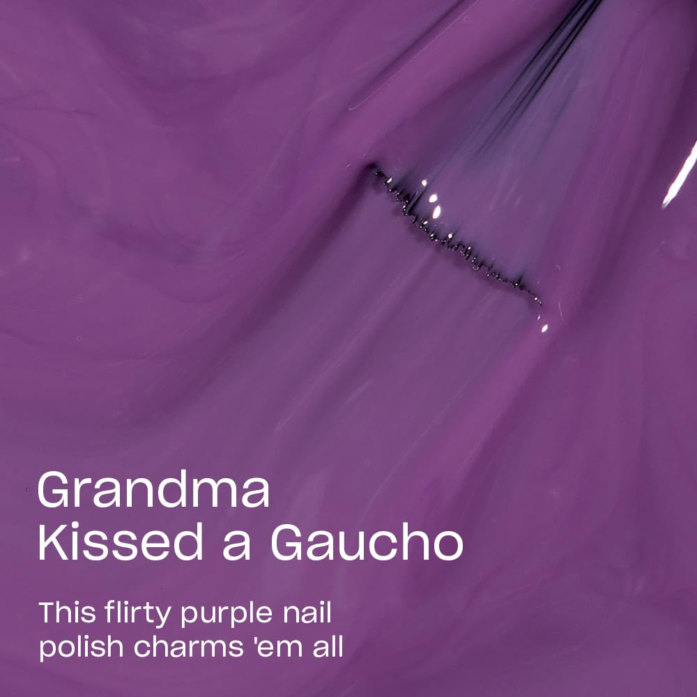 OPI Nail Lacquer Grandma Kissed a Gaucho | Opaque Dark Purple Crème Chip Resistant Nail Polish | Peru Collection