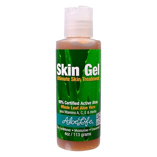 Aloe Life - Skin Gel & Herbs Ultimate Skin Treatment, 99% Certified Organic Whole Leaf Aloe Vera, Vitamins C, A, & E, Head-to-Toe Skin Care Support