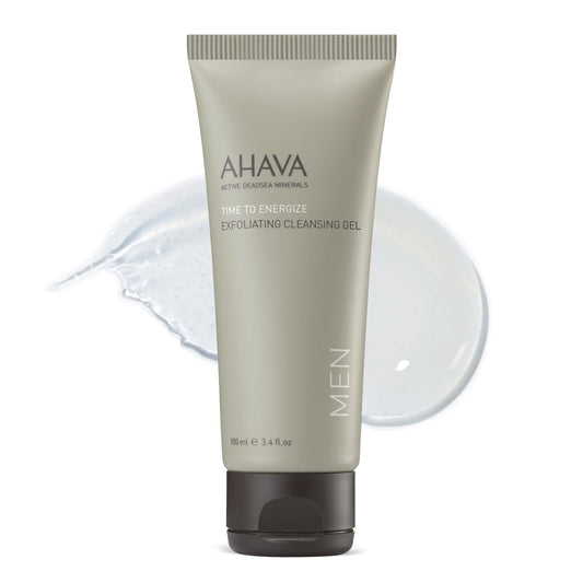 AHAVA Men's Exfoliating Cleansing Gel - Helps Against Clogged Pores, Smoothes & Cleans, Refreshes & Energizes the Skin with exclusive Osmoter