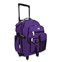 Everest Deluxe Wheeled Backpack, Dark Purple, One Size
