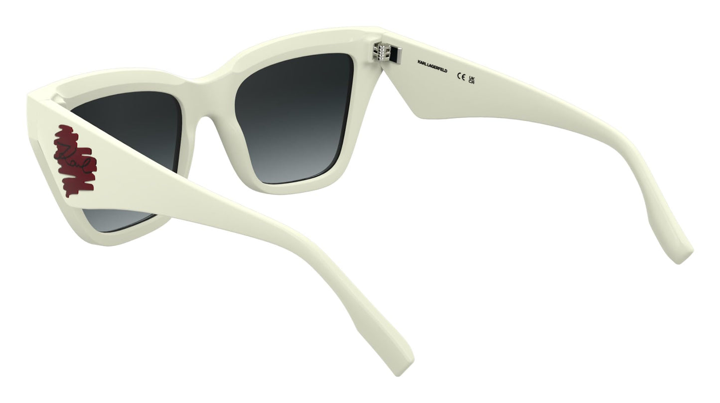 KARL LAGERFELD Women's Sunglasses KL6184S - White with Gradient Grey Lens