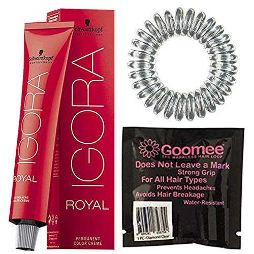 Igora Royal 4-63 Medium Brown Chocolate Matt Permanent Hair Color and Goomee Hair Loop Single Diamond Clear (Bundle 2 items) Beauty & Personal Care Goomee