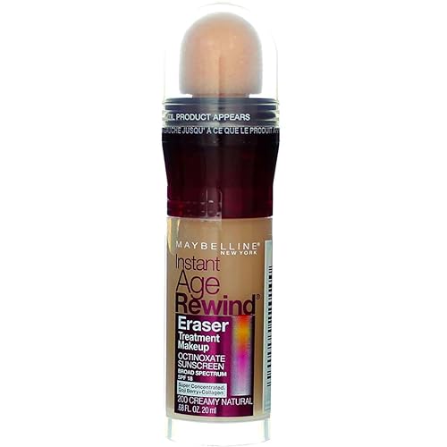 Maybelline Instant Age Rewind Eraser Treatment Makeup, Creamy Natural 200, SPF 18, 0.68 fl oz (Pack of 1)