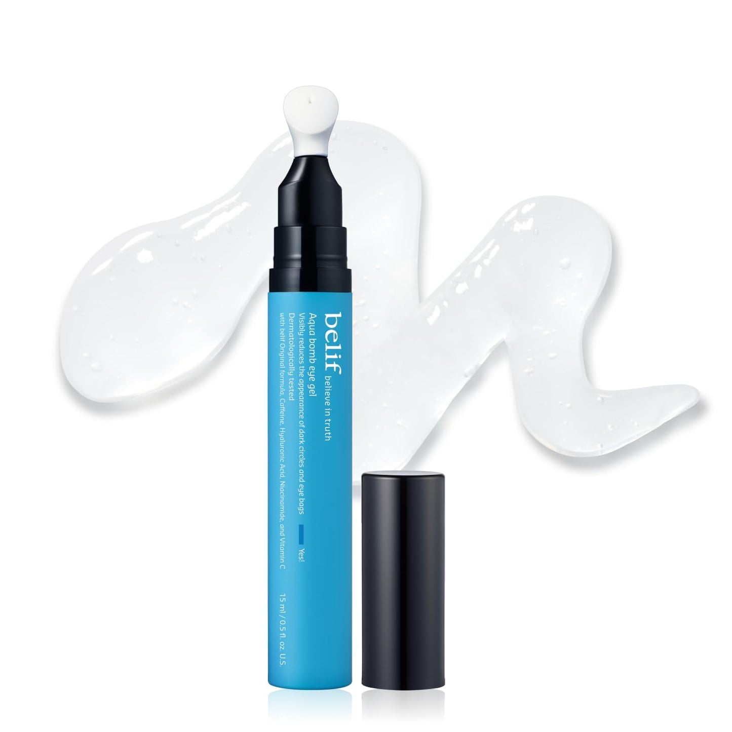 belif Aqua Bomb Cooling Eye Gel - Caffeine & Hyaluronic Acid for Puffiness & Hydration, Niacinamide & Vitamin C for Dark Circles, Adenosine & Collagen Beauty and Personal Care belif