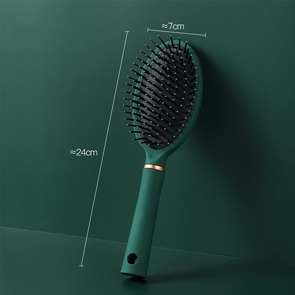 Reazana Detangling Brush Anti-Static Detangler Hair Brushes with Silicone Cushion Base Blow Drying Comb Nylon Bristle Pins Fashion Massage Brush Wet