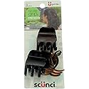 Scunci: Browns & Black Jaw Clips, 1 Ct