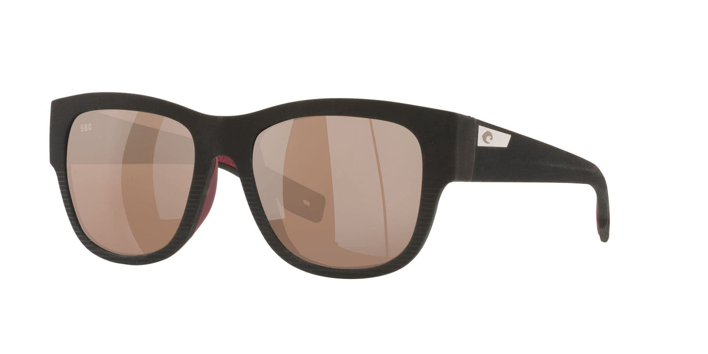 Costa Woman Sunglasses Net Black Frame, Copper Silver Mirror Lenses, 55MM