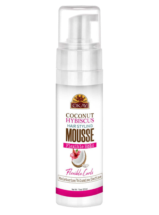OKAY Coconut Hibiscus Hair Styling Mousse - 8 oz / 222 ml