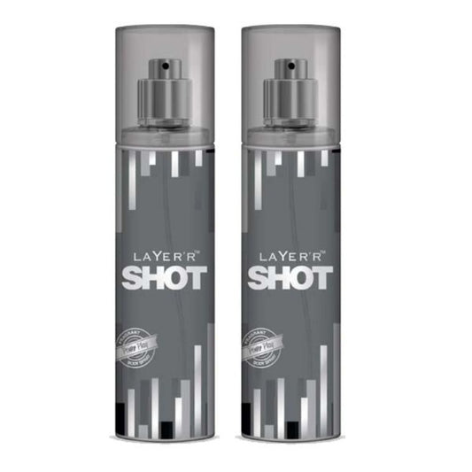 Layer'r Shot Men Deodrant Body Spray (135ml) (Power Play Pack of 2) Beauty and Personal Care Layer'r