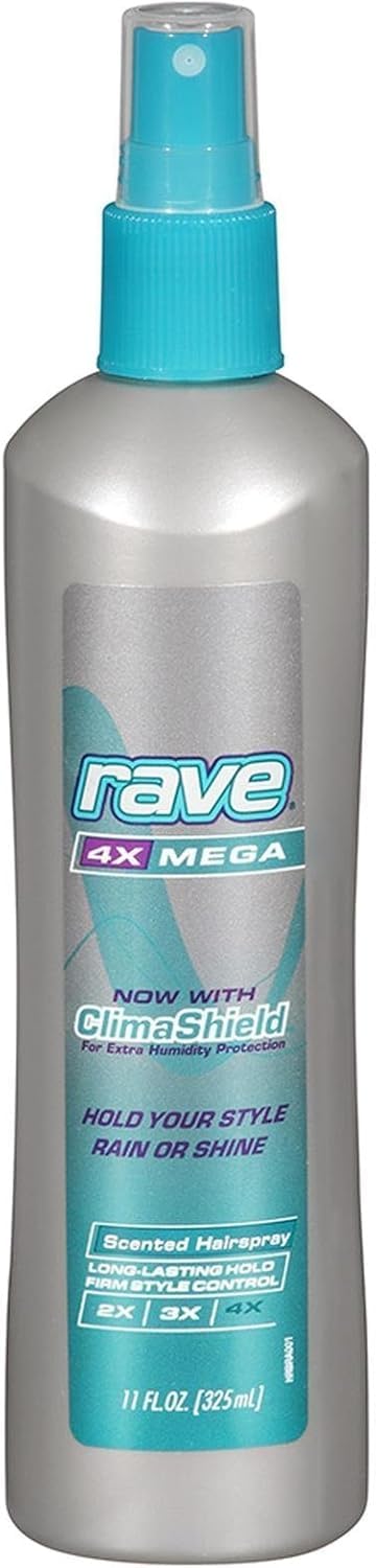Rave Hs 4x Mega Scented N Size 11 Oz Rave Hairspray 4x Mega Hold Scented Non-Aerosol 11oz