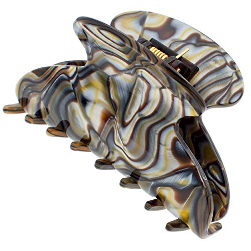 Camila Paris CP3058 French Hair Clip for Women, Onyx, for Thick Long Curly Wavy Hair, Jaw Clip, Strong Hold No Slip Grip, Made in France