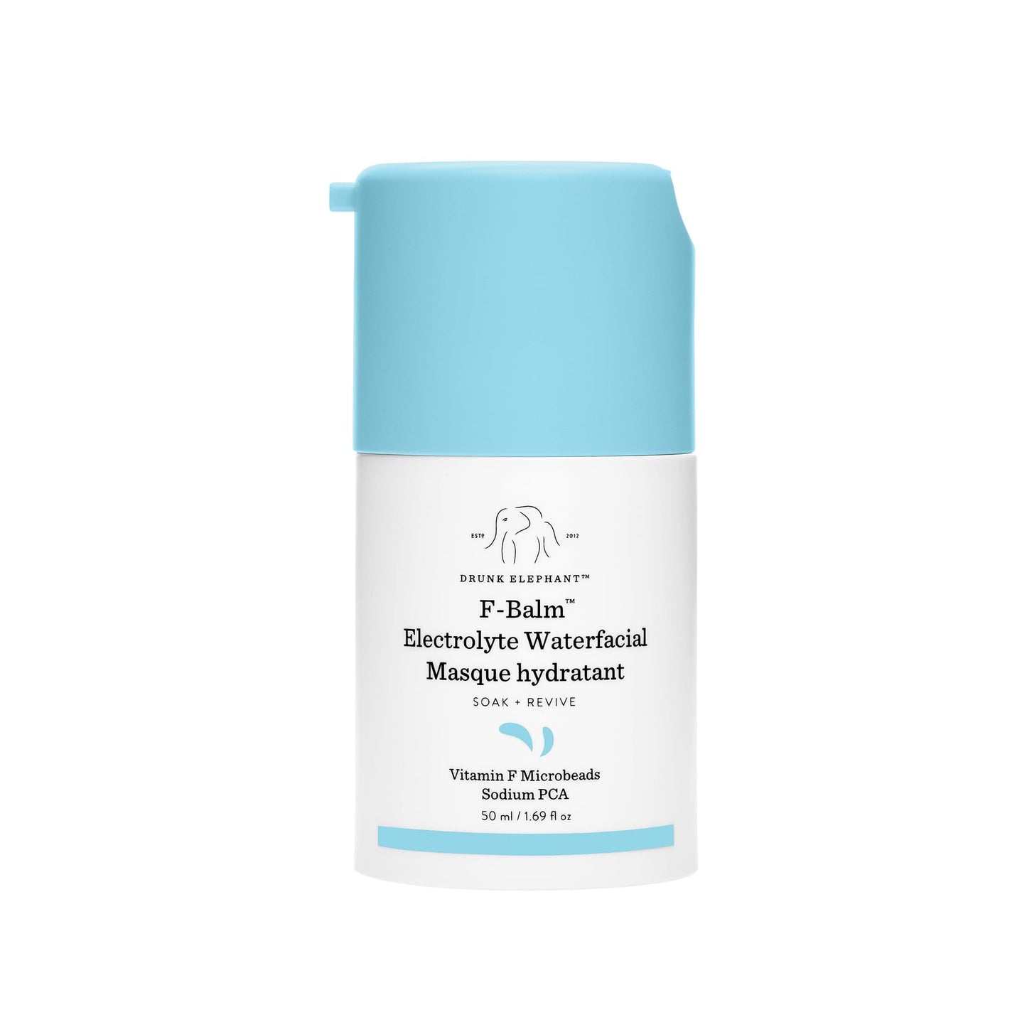 Drunk Elephant F-Balm Electrolyte Waterfacial - 50 ml/1.69 fl oz - Deeply Hydrating Overnight Face Mask - Clean Clinical Skincare - Cruelty-Free