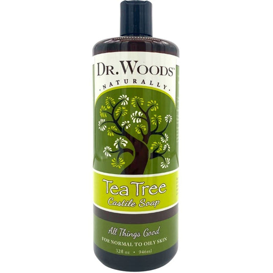Dr. Woods Pure Tea Tree Liquid Castile Soap - Castile Soap with Organic Shea Butter for Body, Hands, and Face, for Men and Women - 32 Fl Oz Beauty & Personal Care Dr. Woods