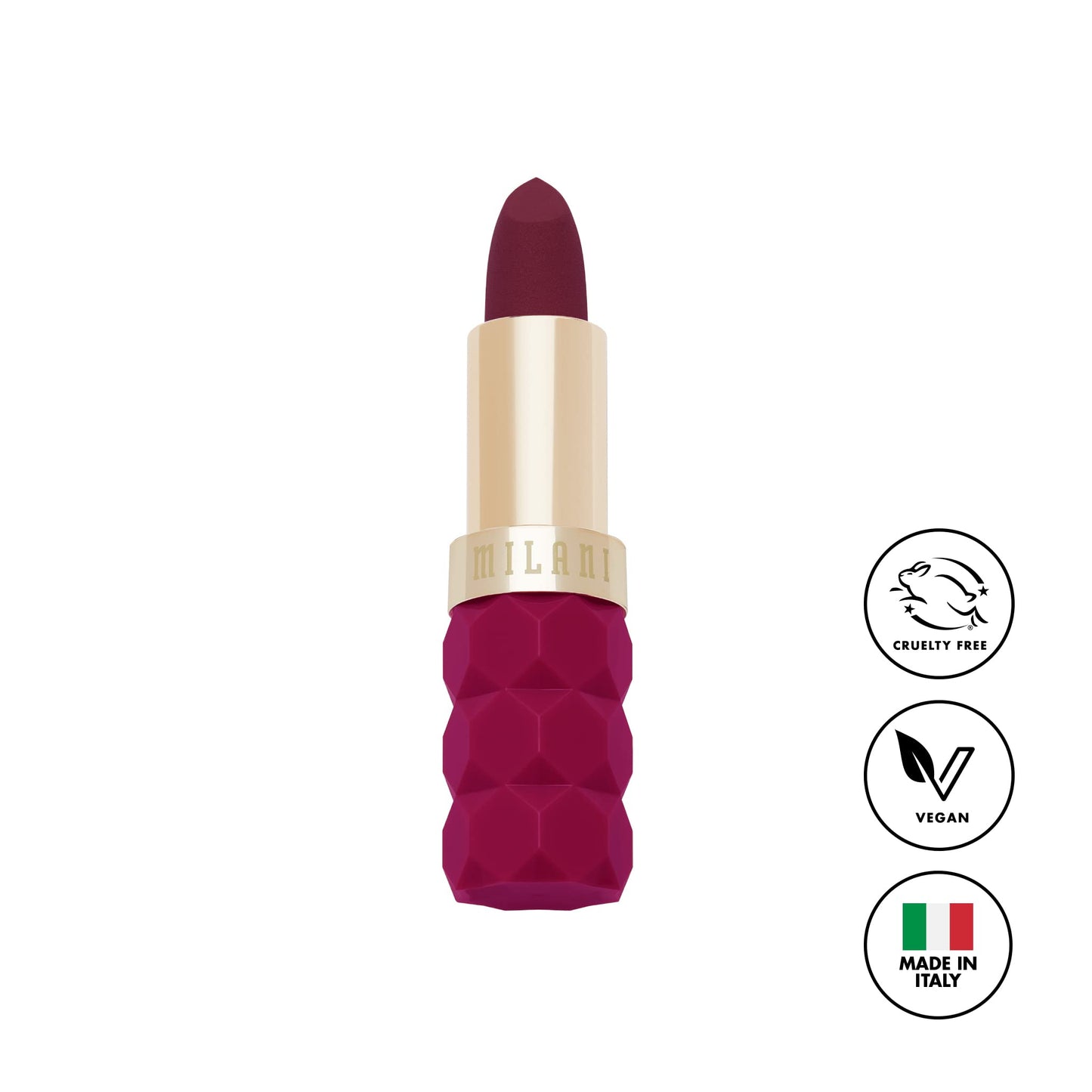 Milani Color Fetish Matte Lipstick, Hydrating Velvet Finish, Full Coverage Long Lasting, Moisturizing Cream Lip Color with Hyaluronic Acid, 0.14 oz,