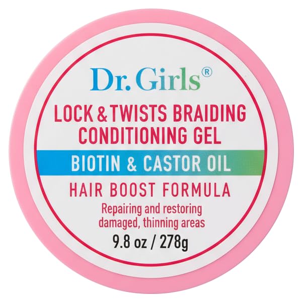 Dr Girls Super Grow Loc & Twists Braiding Conditioning Gel/9.8oz/ Extra Mega Hold (Peach)