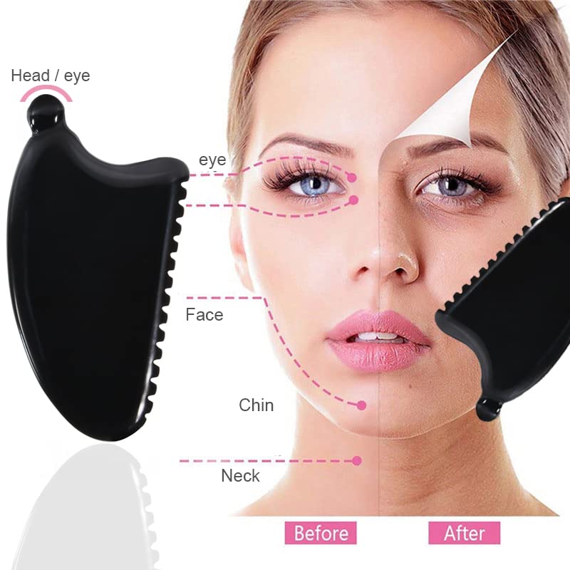 Gua Sha Face Massager Gua Sha Bian Gua Sha Stone Facial Body Lymphatic Drainage Massager Wildling Guasha Tool Face Sculptor Tool