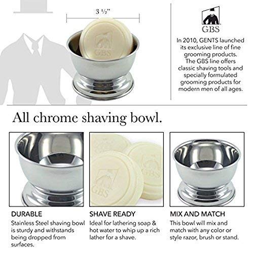 G.B.S Men Deluxe Travelling Kit, Butterfly Double Edge Safety Razor, Chrome Shaving Brush, Soap Bowl, Natural Shaving Soap with Alum Block and Mesh Beauty and Personal Care G.B.S