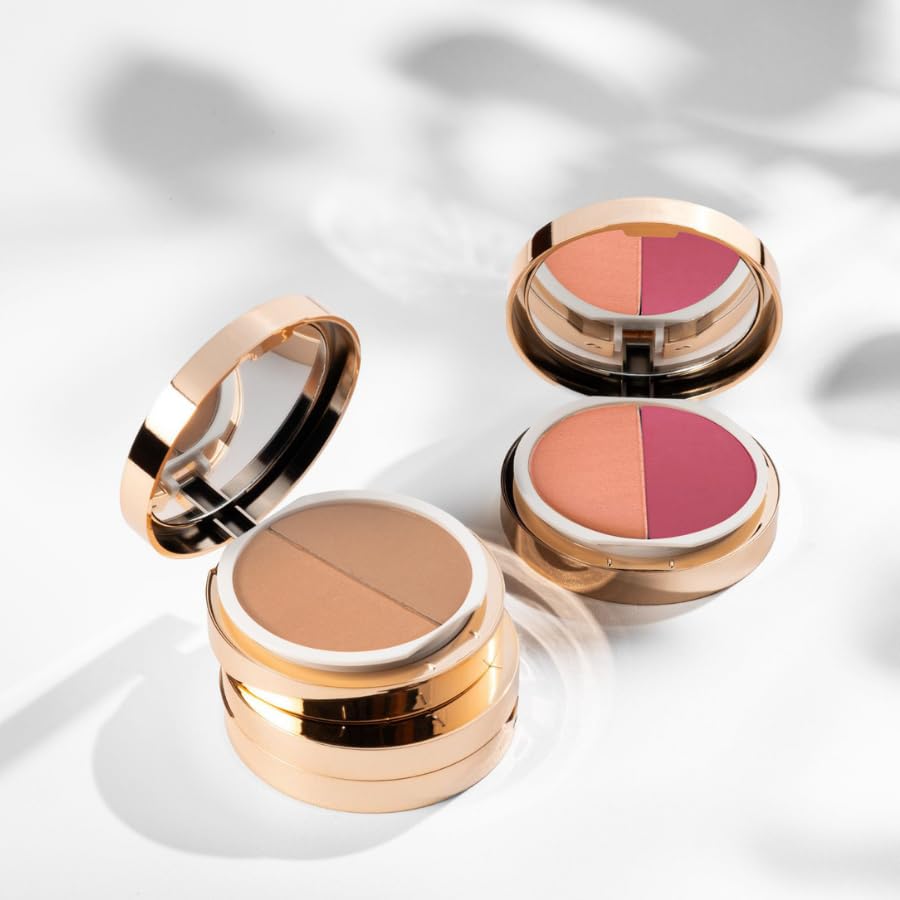 Emani Blush & Bronzer - Natural Mineral Pressed Bronzer for Face - Radiant Skin Blush for Sun Kissed Glow, All Skin Types including Sensitive Skin