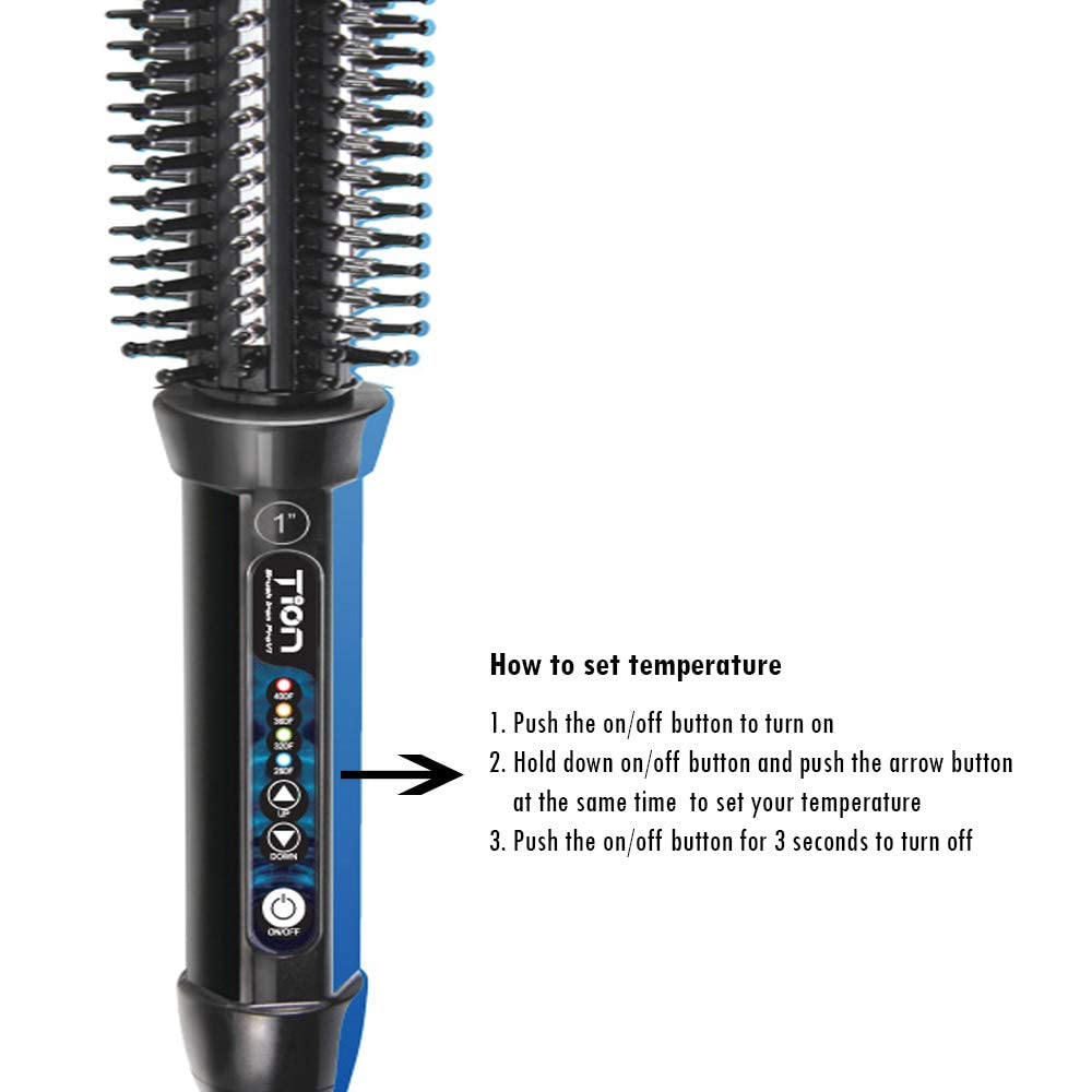 Tion 3/4 Ceramic Ionic Hot Curl Heat Roller Brush