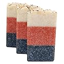 Traverse Bay Bath and Body,Three salts all natural handmade cold process bar soap, essential oil soap. 3 bar pack 16 + oz. Made in the USA