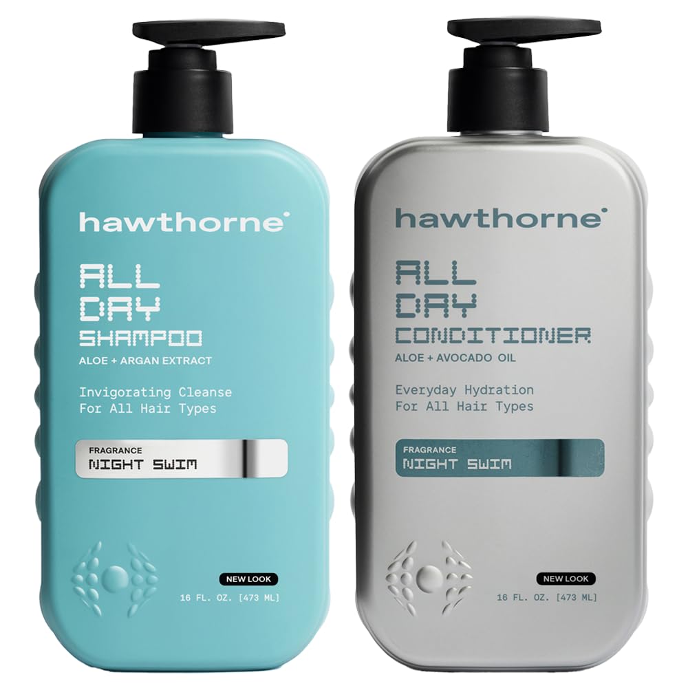 Hawthorne Men's Ultra Nourishing Shampoo and Conditioner Set. Unlock Moisturized, Non-Frizzy Hair with Shea Butter and Coconut Oil. Woody Citrus Beauty and Personal Care Hawthorne Default Title