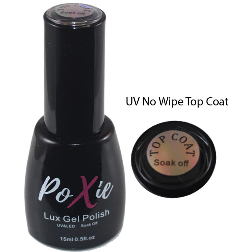 Poxie Nails Essentials 4 Pack Clear and Milky White 4-in-1 Base and UV and Matte Top Coats Beauty & Personal Care Poxie Creations