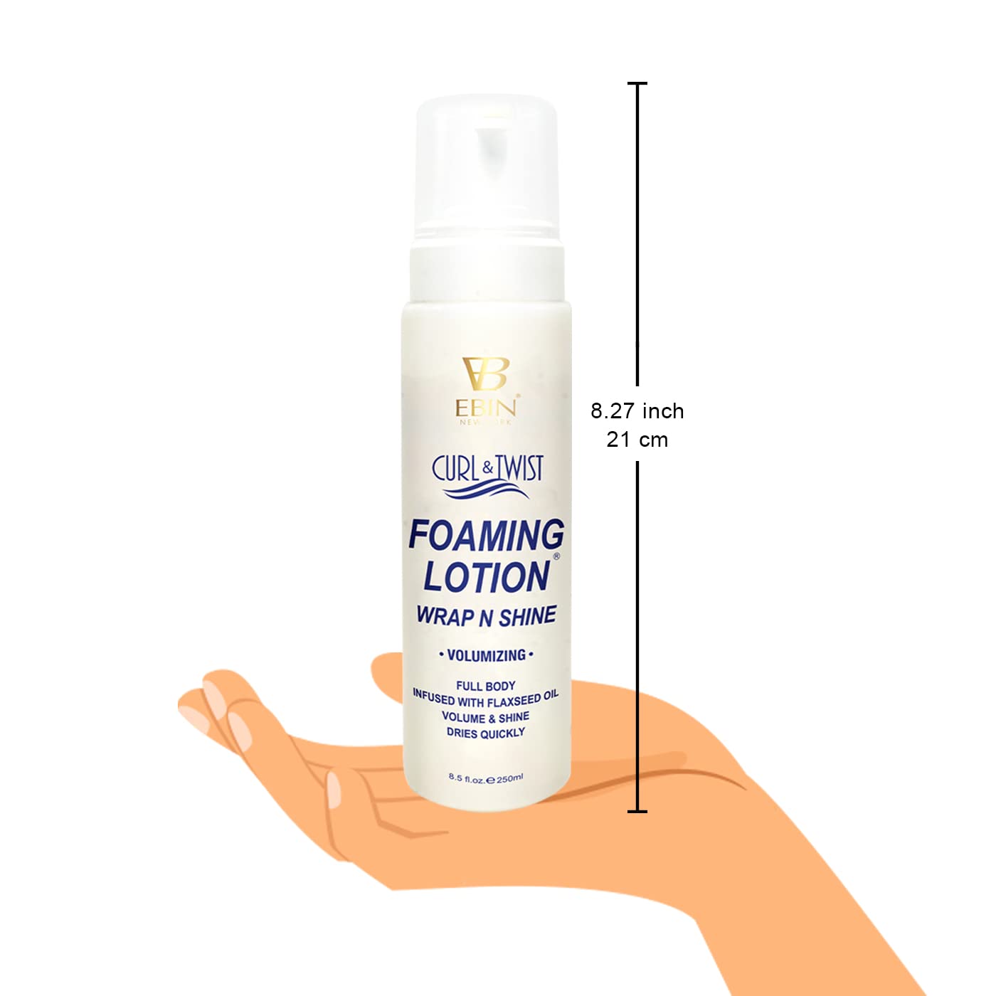 Curl & Twist Foaming Lotion Volumizing - 8.5 oz/ 250ml | Moisturizing and Hydration, Smoothing with Natural High Shine | Defining Curls All Day Long |