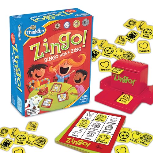ThinkFun Zingo Bingo Award Winning Preschool Game for Pre-Readers and Early Readers Age 4 and Up - One of the Most Popular Board Games for Boys and…