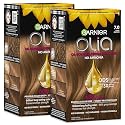 Garnier Olia Hair Color, Ammonia-Free Permanent Hair Dye, Oil-Powered Formula for 100% Gray Coverage and 3x Shinier Hair, Vegan & Cruelty Free, 7.0