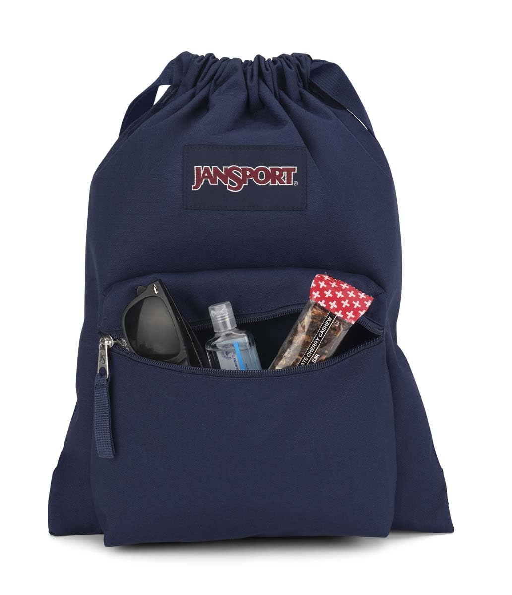 JanSport Unisex's Drawsack Small Backpack, Navy, Navy, 45 x 33.5 cm