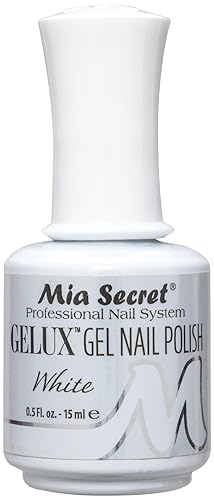 Mia Secret Gelux Soak-off Gel Nail Polish - Color White - UV Lamp Cured - Long-Lasting - Professional Gel Enamel