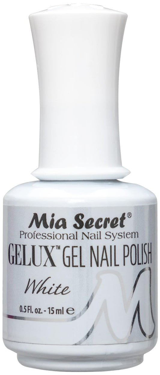 Mia Secret Gelux Soak-off Gel Nail Polish - Color White - UV Lamp Cured - Long-Lasting - Professional Gel Enamel
