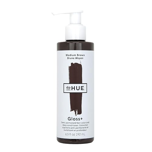 dpHUE Gloss+, Medium Brown - Boosts Fading & Faded Hair Color - 8-12 Applications per Bottle - Lasts Up to 8 Washes
